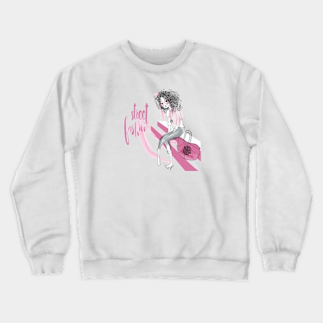 Street Fashion 2 Crewneck Sweatshirt by EveFarb